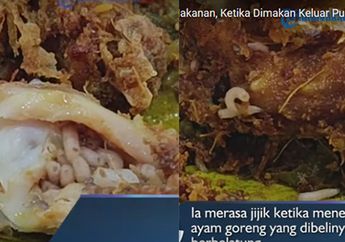 Pria Ini Temukan Puluhan Belatung Hidup Pada Ayam Goreng yang Dimakannya! Videonya Bikin Merinding
