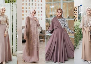 4 Kebaya Dress Hijab Nuansa Warna Cokelat untuk Tampilan Kalem Pergi Kondangan
