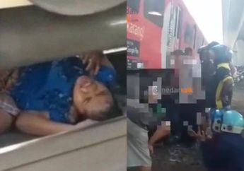 VIDEO VIRAL: Diseruduk Kereta Api Hingga Nyusruk ke Kolong, Gadis Asal Medan Berhasil Selamat Tanpa Luka Berat