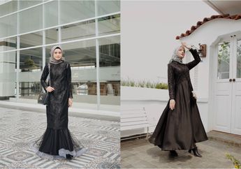 4 Dress Kondangan Hijab Hitam Elegan & Glamor. Siap Curi Perhatian!