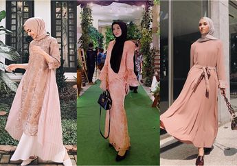 3 Dress Hijab Peach Pink Buat Tampilan Ayu & Anggun Pas Kondangan!