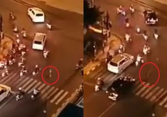 Viral Video Penampakan Pejalan Kaki Tiba-tiba Hilang Saat Menyeberang di Perempatan Jogja