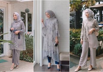 Enggak Cuma Dress, 5 Tunik Hijab Abu-abu Ini Kece Buat Kondangan!