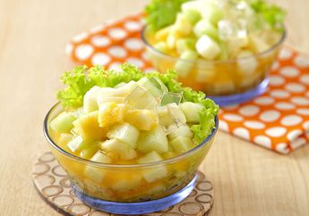 Resep Rujak Melon Saus Jeruk Enak, Manis, Dingin dan Segar dalam Satu Mangkok