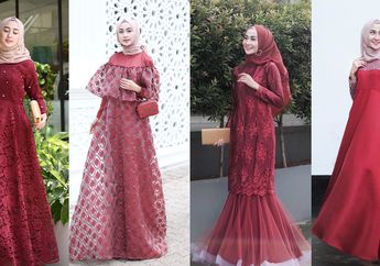 4 Dress Hijab Mewah Warna Merah yang Bikin Hijabers Paling Bersinar di Kondangan!