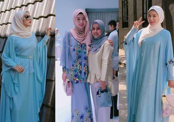 4 Fashion Kondangan Pakai Outfit Biru Ala Ayana Moon. Hijabers Wajib Tahu!