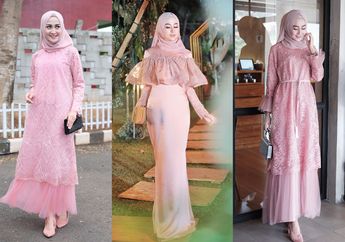 Mewah & Manis! Ini 5 Pilihan Dress Kebaya Hijab Kondangan Pink Pastel!