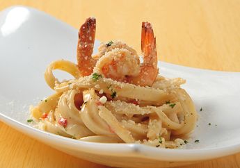 Resep Prawn Fettuccini Cream Enak, Sarapan Spesial Yummy dan Creamy
