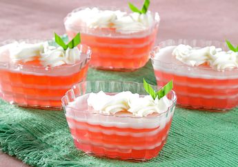 Resep Puding Kelapa Muda Santan Enak Ini Cantik dan Bikin Semua Pengen Mencoba