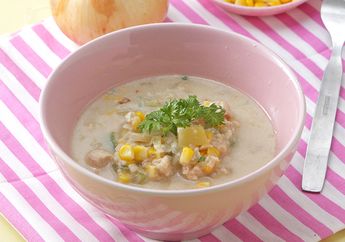 Resep Oat Corn Creamy Soup Enak untuk Sarapan Fancy Pagi Ini