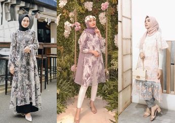 Elegan! Ini 4 Model Tunik Hijab Mewah Bermotif Floral Untuk Kondangan!