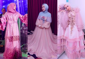 Lama Tak Terdengar, Ini 7 Dress Pink Hijab Kondangan ala Fatin Shidqia