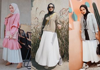 4 Cara Pakai Rok Plisket Putih untuk Hijabers Biar Makin Modis Kayak Selebgram Hits!