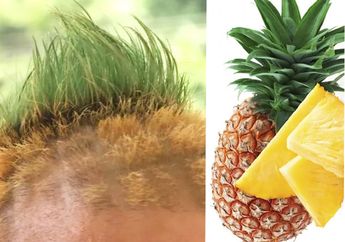 Unik, Penjual Nanas ini Rela Ubah Bentuk Rambutnya agar Dagangannya Laku Keras