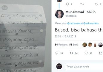 Viral di Twitter, Dikira Bahasa Thailand Ternyata Surat Ulang Tahun Ini Ditulis Pakai Aksara Jawa!