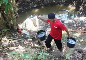 Air Sungai Kering Karena Kemarau, Warga Cianjur Ini Terpaksa Gunakan Air Kubangan untuk Keseharian. Lihat Foto-foto Buktinya!