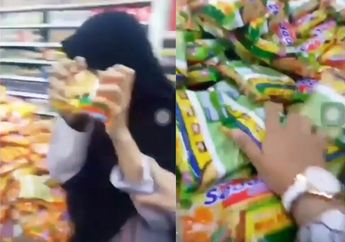 Viral, Sekelompok Wanita Hancurkan Mie Instan di Supermarket, Warganet Kesal Bukan Main