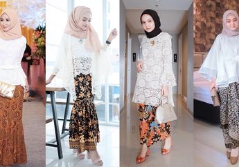 Memukau dan Ayu, Tiru 4 Paduan Kebaya Hijab Modern Warna Putih dan Kain Batik Ini Buat Kondangan!