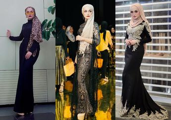 Mewah! Ini 4 Pilihan Dress Hijab Kondangan Hitam yang Elegan & Glamor!