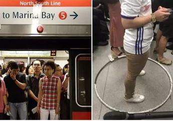 Kelakuan Egois Penumpang MRT Wanita di Singapura, Bawa Hula Hoop ke Dalam Gerbong untuk Pembatas Dirinya dengan Orang Lain