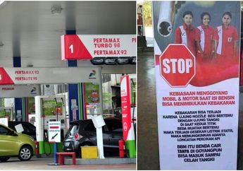 Beredar Foto SPBU di Kupang Pajang Larangan Menggoyang Motor Saat Isi Bensin, Benarkah Bisa Sebabkan Kebakaran?
