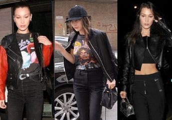 Kece Pas Nonton Konser Musik, 4 Gaya Rock Chic Bella Hadid Ini Bisa Kita Tiru!