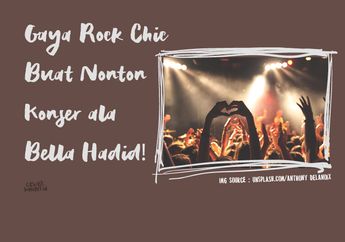 Gaya Rock Chic Buat Nonton Konser ala Bella Hadid. Kece Abis!