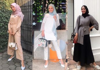 4 Tunik Hijab Kondangan ala Erica Putri, Kakak Citra Kirana. Manis!
