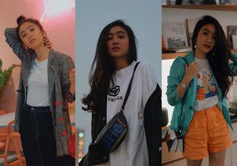 Gaya Makin Stylish, Tiru 5 Fashion Febby Rastanty Pakai Kaos Putih!