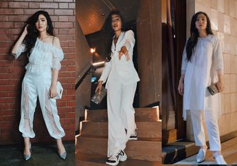4 Gaya Manis Febby Rastanty Pakai Outfit Putih Buat Berbagai Acara Formal