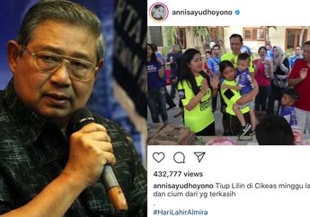 Berdiri Di Hadapan Kue Ulang Tahun Sang Cucu, Ekspresi Wajah SBY Bikin Warganet Sedih, 'Gak Tega Liatnya'