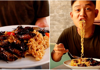 Kaleidoskop Kuliner 2019: Deretan Youtuber ini Viral di 2019 Karena Cicipi Makan Ekstrem! Ada yang Makan Mi dengan Topping Kecoa Goreng