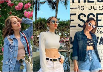 4 Gaya Cinta Laura Paduin Crop Top & Short Pants Jeans. Super Kece!
