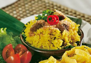Resep Nasi Kuning Serundeng Daging Enak Bikin Sarapan Besok Jadi Lebih Enak