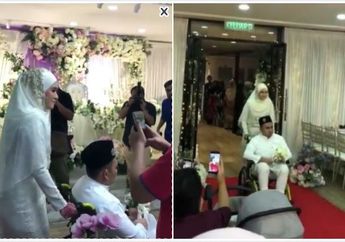 Dorong Kursi Roda Calon Suami, Wanita Ini Mantap Nikahi Pacarnya yang Terserang Stroke, Alasan di Baliknya Bikin Tamu Terharu