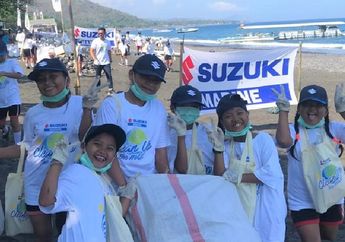 Bersih-Bersih Pantai Ala Suzuki, Ajak Siswa SD Sadari Dampak Buruk Limbah Plastik Untuk Lingkungan
