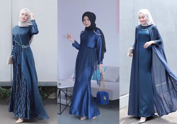 Inspirasi 7 Dress HIjab Biru Elegan & Santun Untuk Kondangan Menawan!