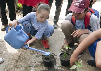Belajar Lingkungan Bisa Dimulai dari Kebun Sayur Nan Sehat Ini. Lihat Deretan Foto Anak-anak Timba Ilmu di Kebun Itu