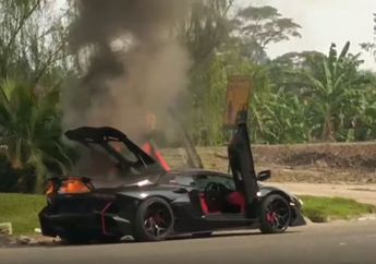 Raffi Ahmad Lagi di Sentul, Sports Car Lamborghini Warna Hitam Miliknya Terbakar?