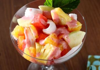 Resep Salad Buah Saus Stroberi Enak, Dessert Nikmat yang Mudah Dibuat