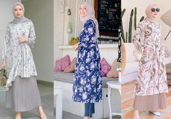 5 Model Tunik Motif Floral Kekinian untuk Gaya Hijabers Modis. Tiru, Yuk!