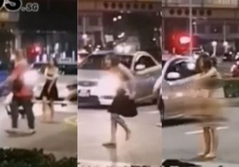 Viral Video Wanita Setengah Telanjang Teriak-teriak di Jalan Raya Pada Tengah Malam, Nekat Buka Baju Saat Beradu Mulut dengan Sopir Taksi