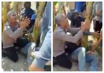 Bersimpuh di Bawah Pohon Pisang Mintakan Ampun Pria yang Akan Keroyok Massa, Iptu Akbar Justru Jadi Buronan Netizen, Banyak yang Minta Anggota Polisi Itu Dinaik Pangkatkan Atas Rasa Belas Kasihan