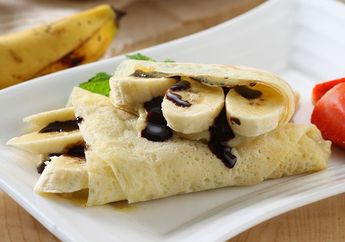 Resep Banana Choco Crepes Enak, Sarapan Manis yang Mengenyangkan