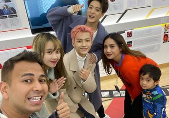 Raffi Ahmad Bertemu Jeno dan Jaemin 'NCT Dream' di SMTOWN, Janji Kolab Bareng!