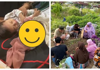 Usai Video Menangis di Sisi Jenazah Sang Ibunda Jadi Viral, Begini Kelakuan Bayi yang Begitu Kehilangan Mamanya Sewaktu Berkunjung Makam