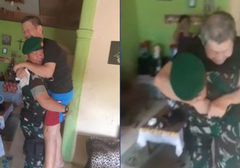 Bertahun-tahun Menjalankan Tugas Sebagai Abdi Negara dan Jauh dari Orang Tua, TNI Asal Sulawesi Utara Sampai Gendong sang Ayah Saat Pulang Kampung, Videonya yang Mengharukan Langsung Viral