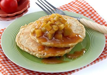 Resep Pancake Oatmeal Saus Apel Karamel Enak untuk Menu Sarapan Ringan yang Mudah Dibuat