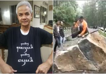 Batu Raksasa Tiba-tiba Muncul di Tengah Jalan Raya di Kota Brebes, Gubernur Jawa Tengah Pertanyakan Kemunculannya: Itu Batu Dari Mana?