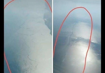 Fakta Foto Retakan Laut Jawa yang Heboh & Bikin Ngeri. Ternyata Hoax!